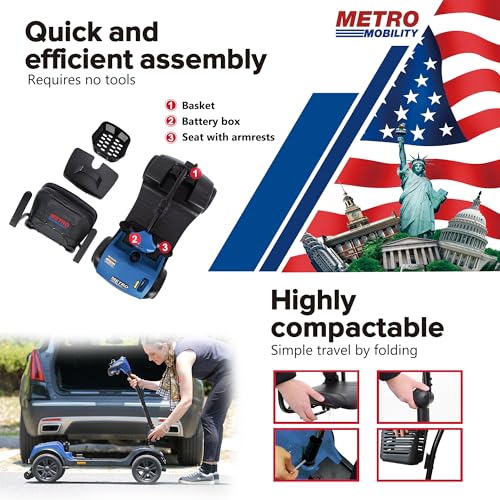 Compact 4 Wheel Electric Mobility Scooter (Purple) W664