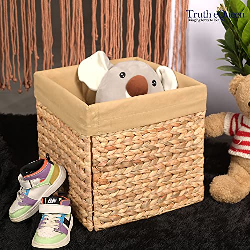 Wicker Storage Baskets 12x12x12 In, 6Pcs S887