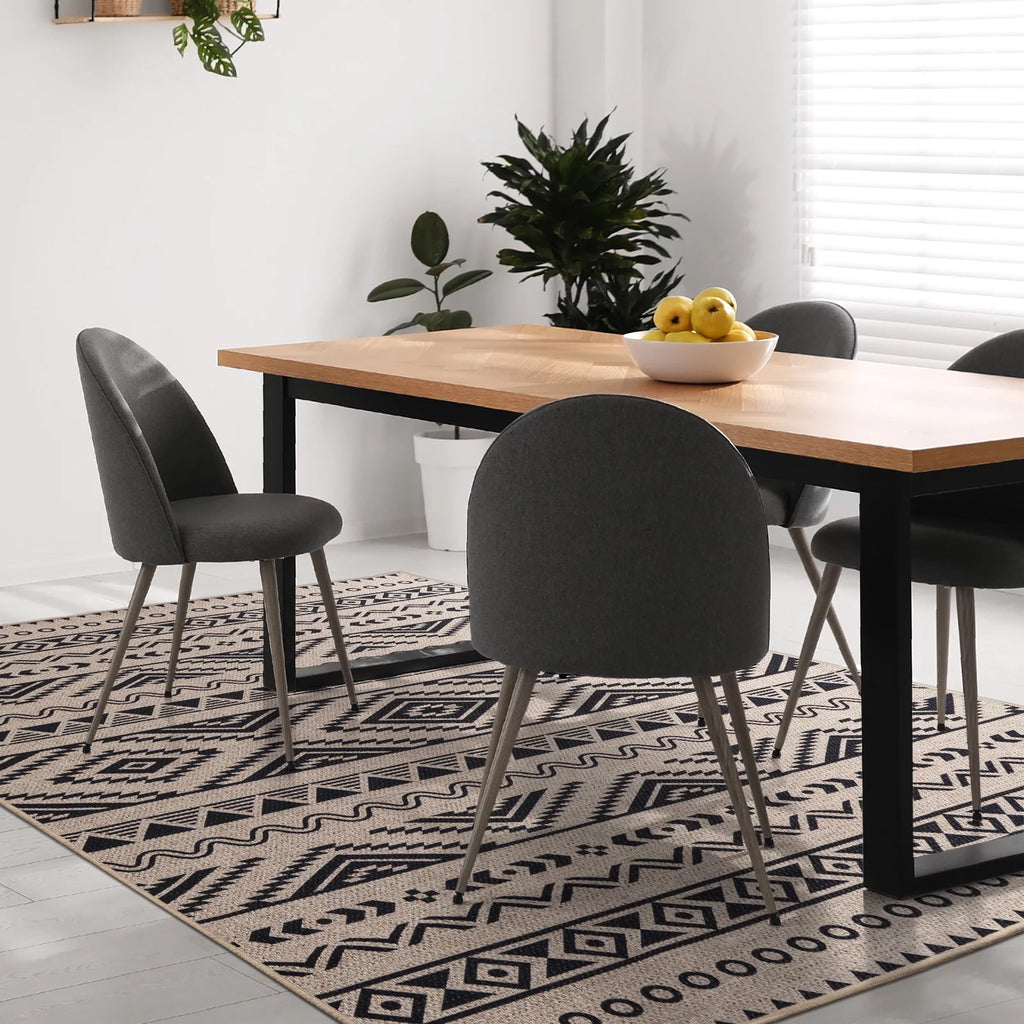 6x9 Washable Non-Slip Geometric Area Rug E539