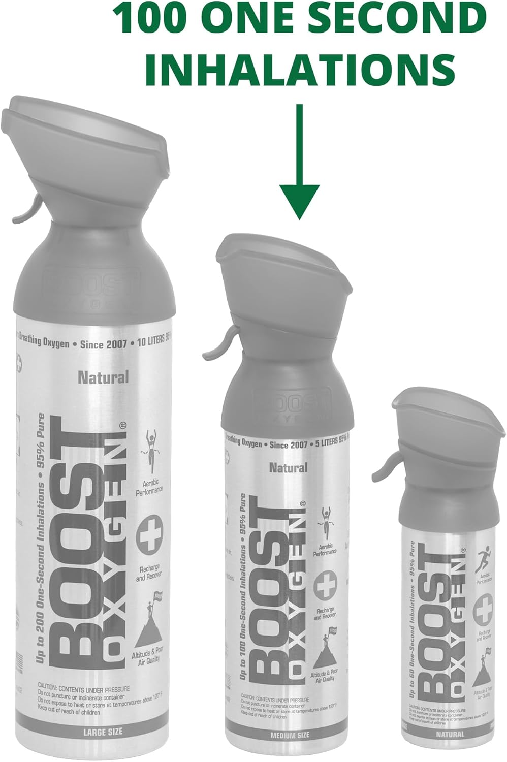 10 Liter All Natural Flavored (4 Pack) and 5 Liter Eucalyptus Flavored (1 Pack) Supplemental Canned Oxygen Bottle with Mouthpiece C812