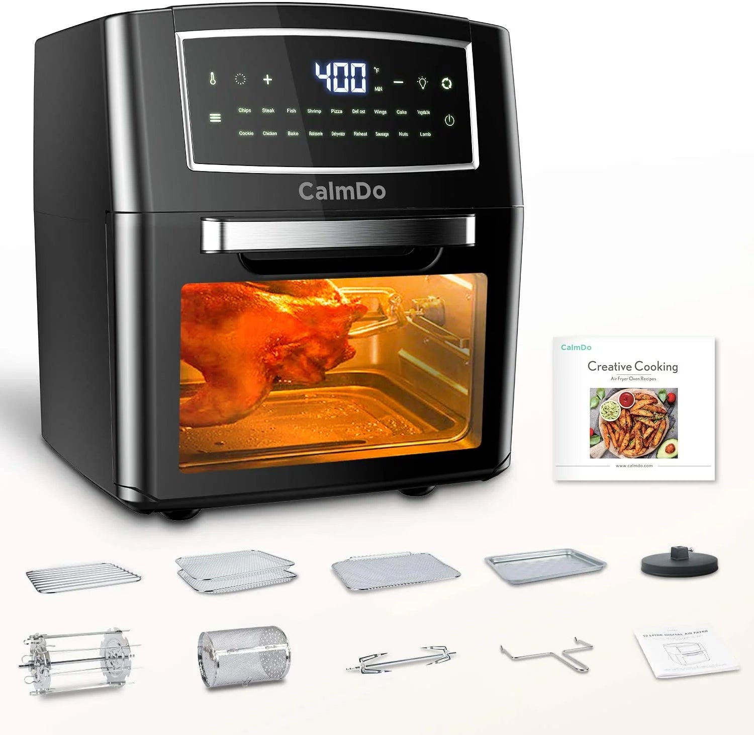 18 in 1 Air Fryer Toaster Oven Combo, 12.7QT, 1500w W9034