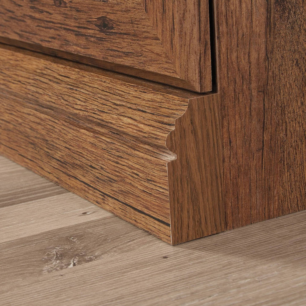 5-Shelf Bookcase with Doors in Vintage Oak B410