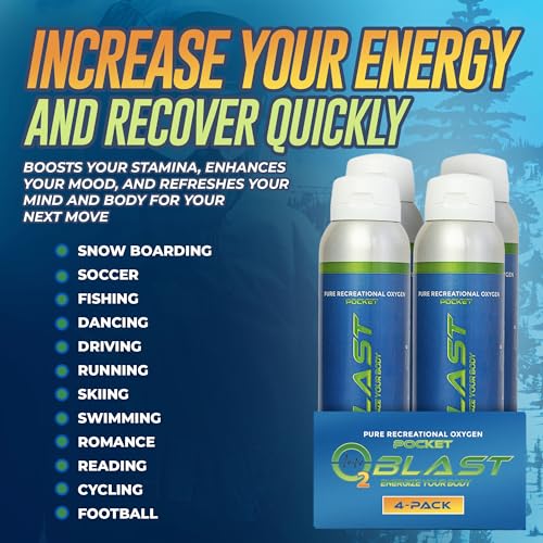 4 Pack Portable Canned Oxygen 4 Liter S224646