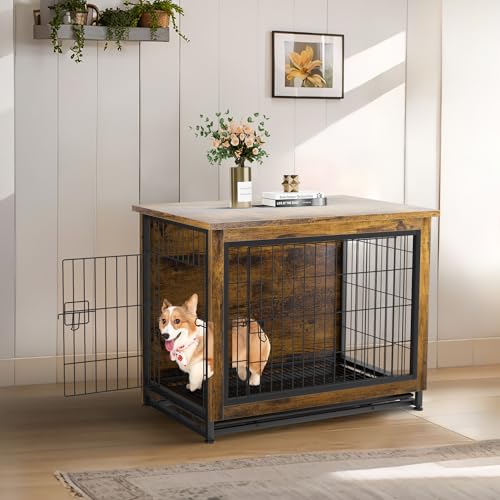Grey Wooden Dog Kennel Table E80556