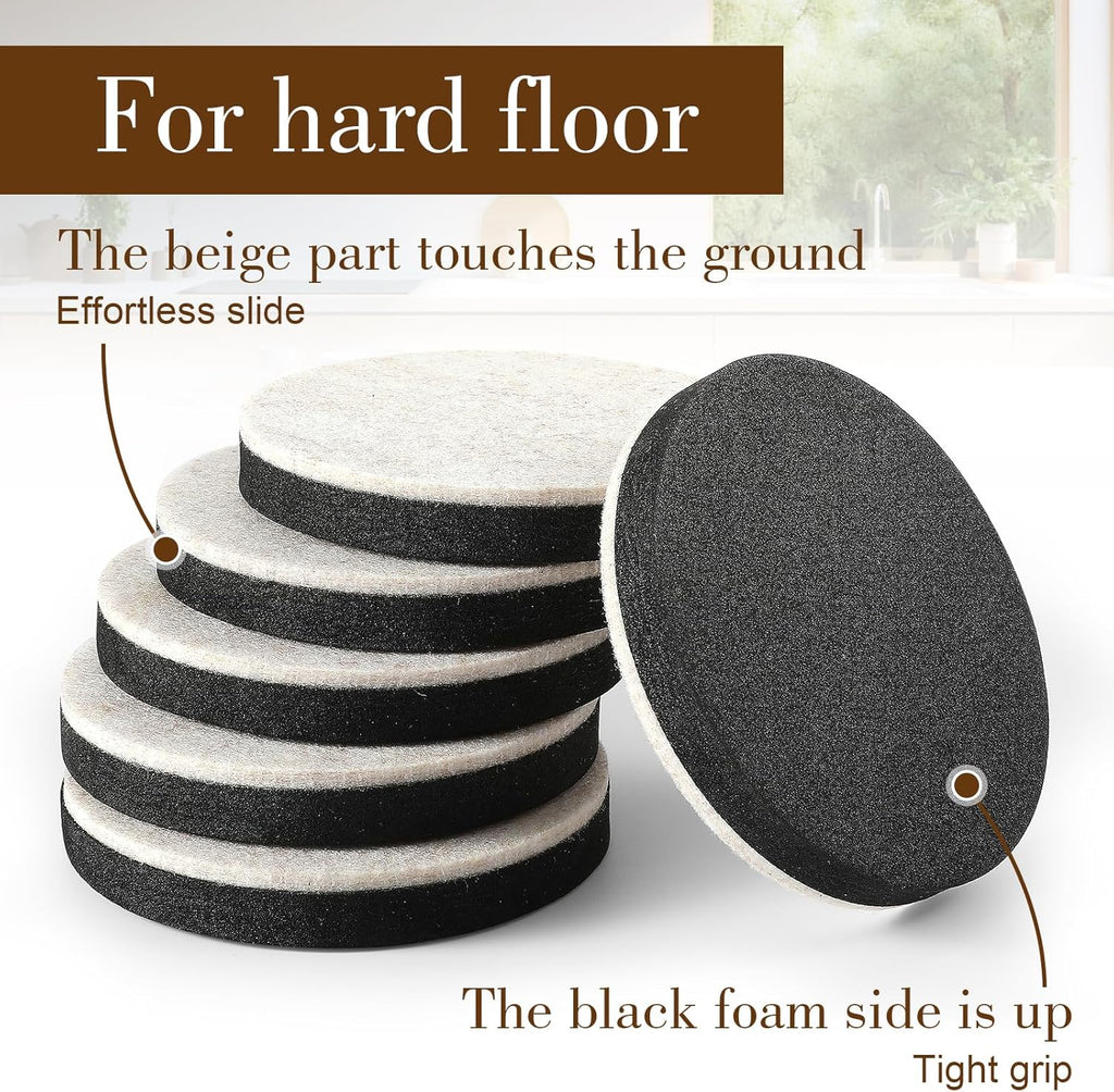 8Pcs 3.5 Inches Reusable Heavy Duty Furniture Sliders T856857