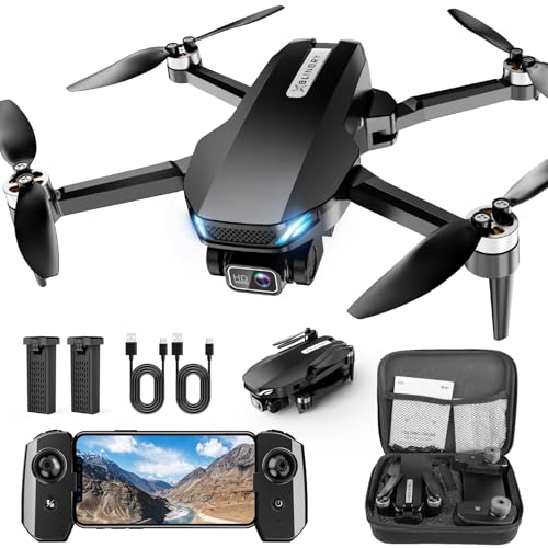 2K HD FPV Drone with Camera, Brushless Motor, 2 Batteries, Foldable T724