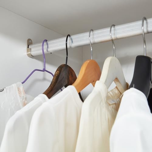 White Wood Storage Closet with Doors and Hanging Rod I69927