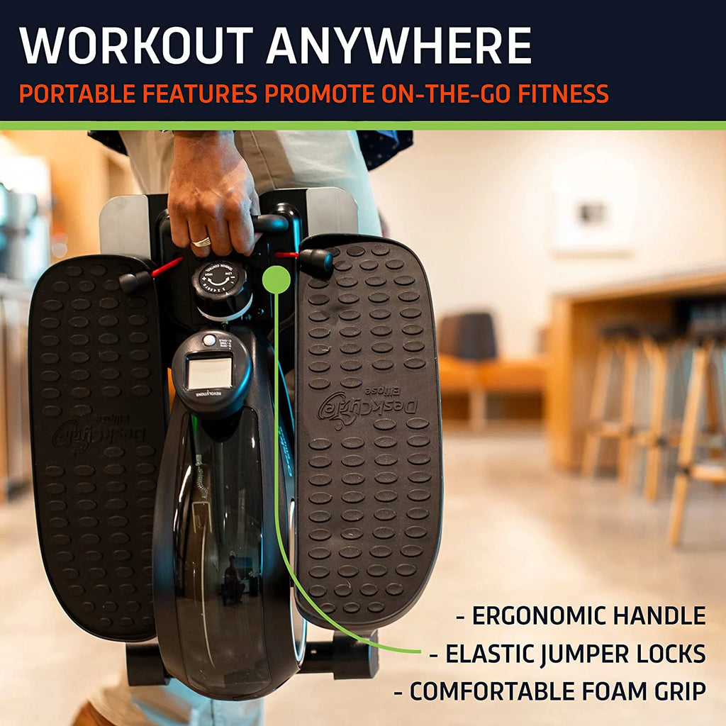 Black Compact Under Desk Elliptical Machine N169897