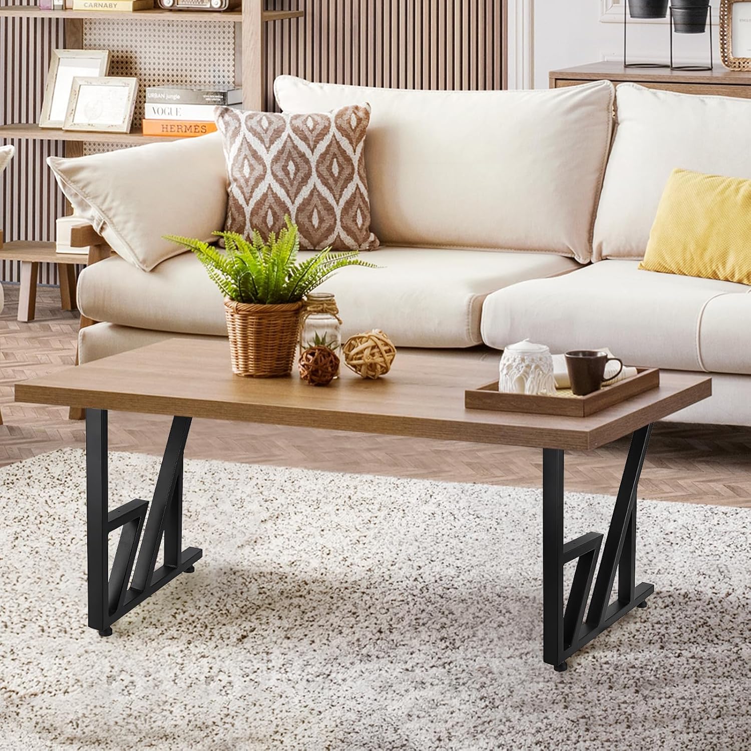 Black Heavy Duty Metal Table Legs 28"x124" (2PCS) H52280