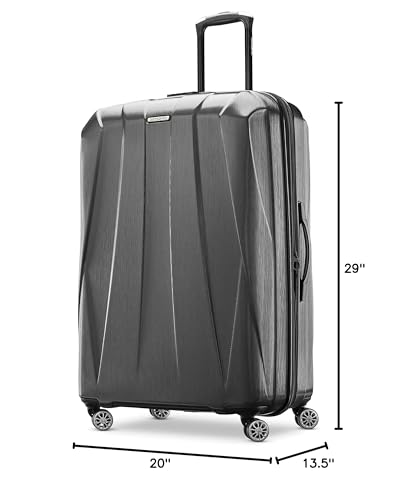 Black Hardside Expandable Luggage with Spinner Wheels, Carry-On 20-Inch R353960
