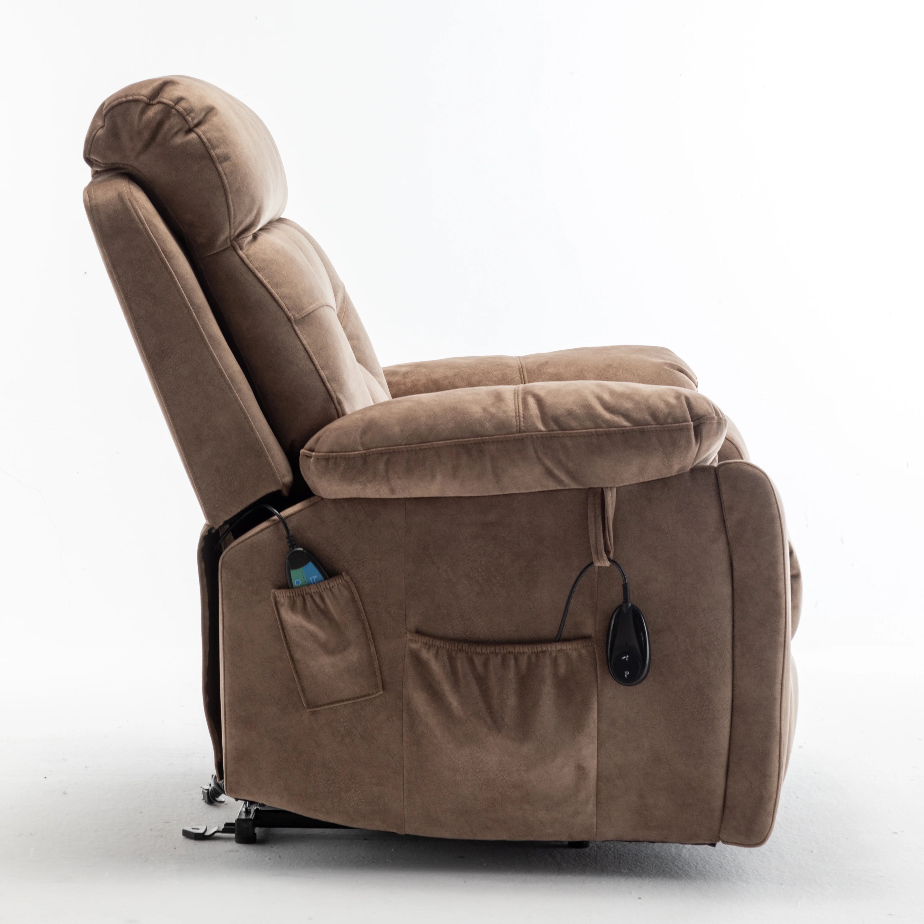 Dark Brown Oversized Electric Lift Recliner Chair with Heat and Massage Z392