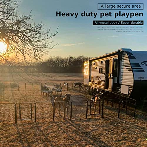 8 Panels 39 Inch Foldable Metal Dog Playpen G395