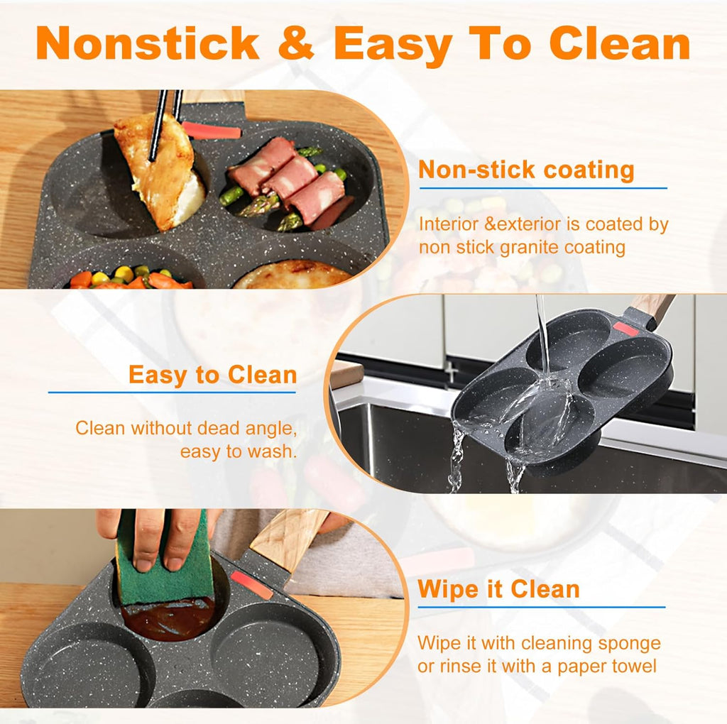 4 Cup Nonstick Aluminum Egg Pan U9135