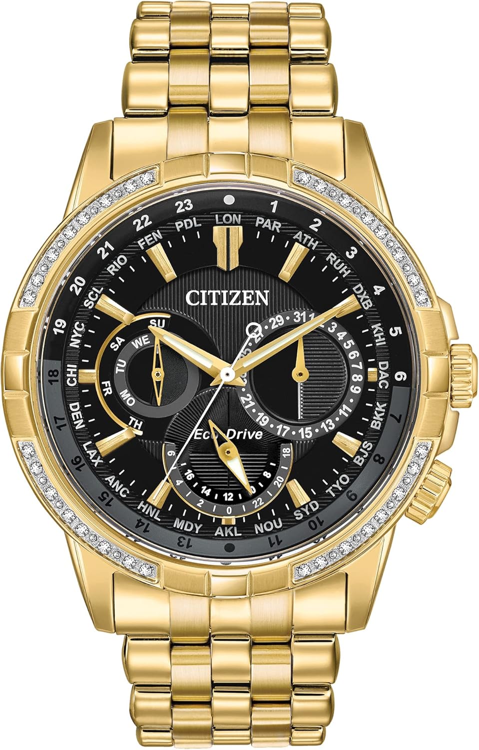 Gold-Tone Stainless Steel Eco-Drive Watch P733773