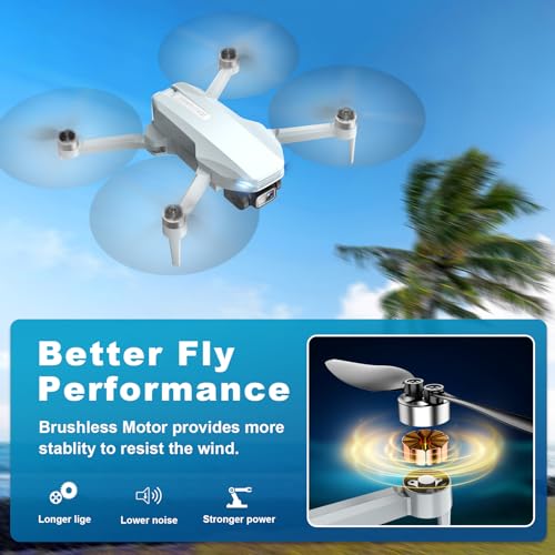 2K HD FPV Drone with Camera, Brushless Motor, 2 Batteries, Foldable T724