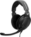 Gaming Headset with Noise-Cancelling Microphone, Over-Ear Open-Back Design, 10 ft Detachable Cable, Velour Earpads, Black J300
