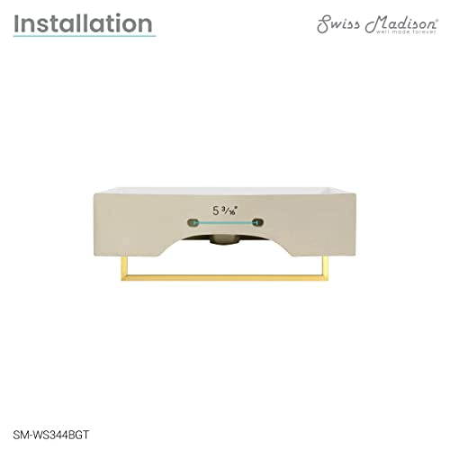 22" Wall-Mount Bathroom Sink with Towel Bar A148