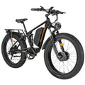 2000W Dual Motor Electric Bike, 35 Mph 60 Miles AWD Ebike, 48V 22.4Ah Fat Tire 26'' Full Suspension Hydraulic Disc Brake C8263