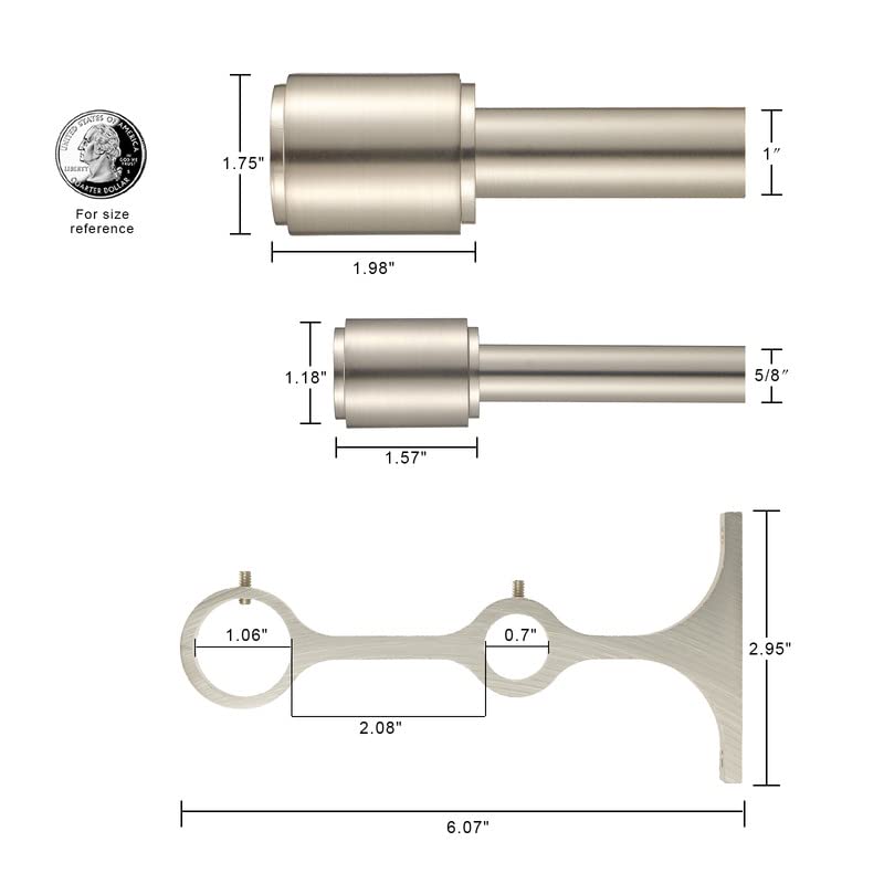 Bronze Double Curtain Rods 72-144" J923150