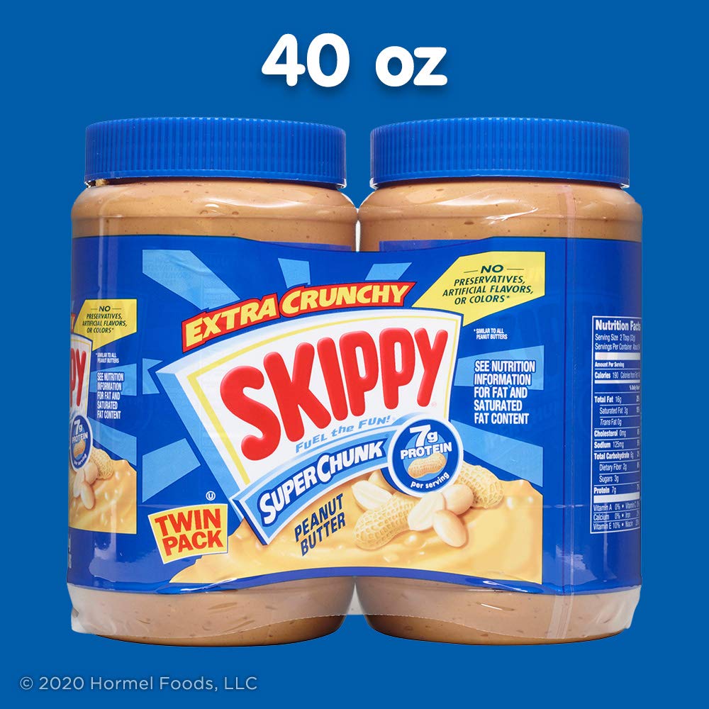 Super Chunky Peanut Butter, 40 Ounce Twin Pack N78372