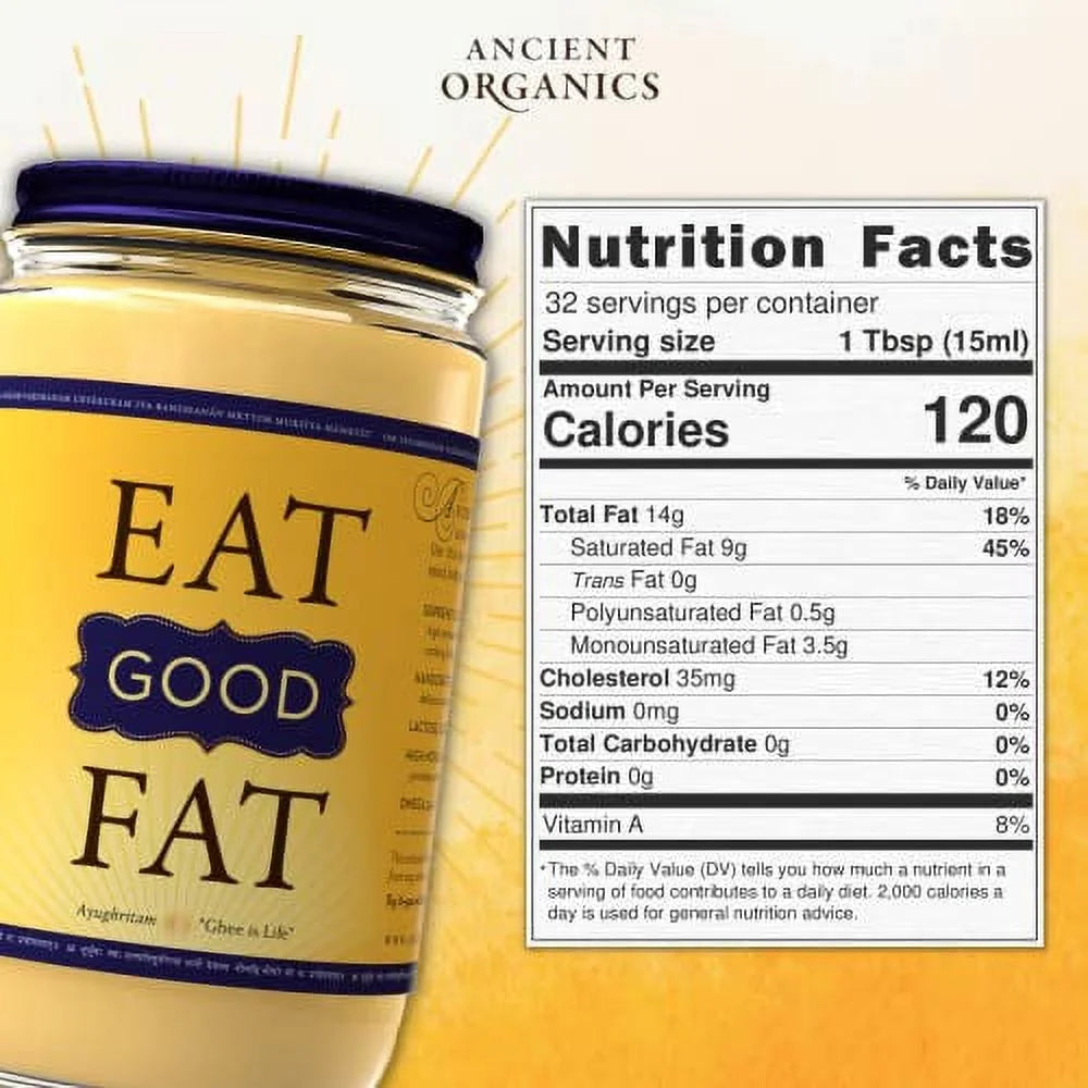 32 Fl Oz 2-Pack Organic Grass-Fed Ghee Butter Q92517