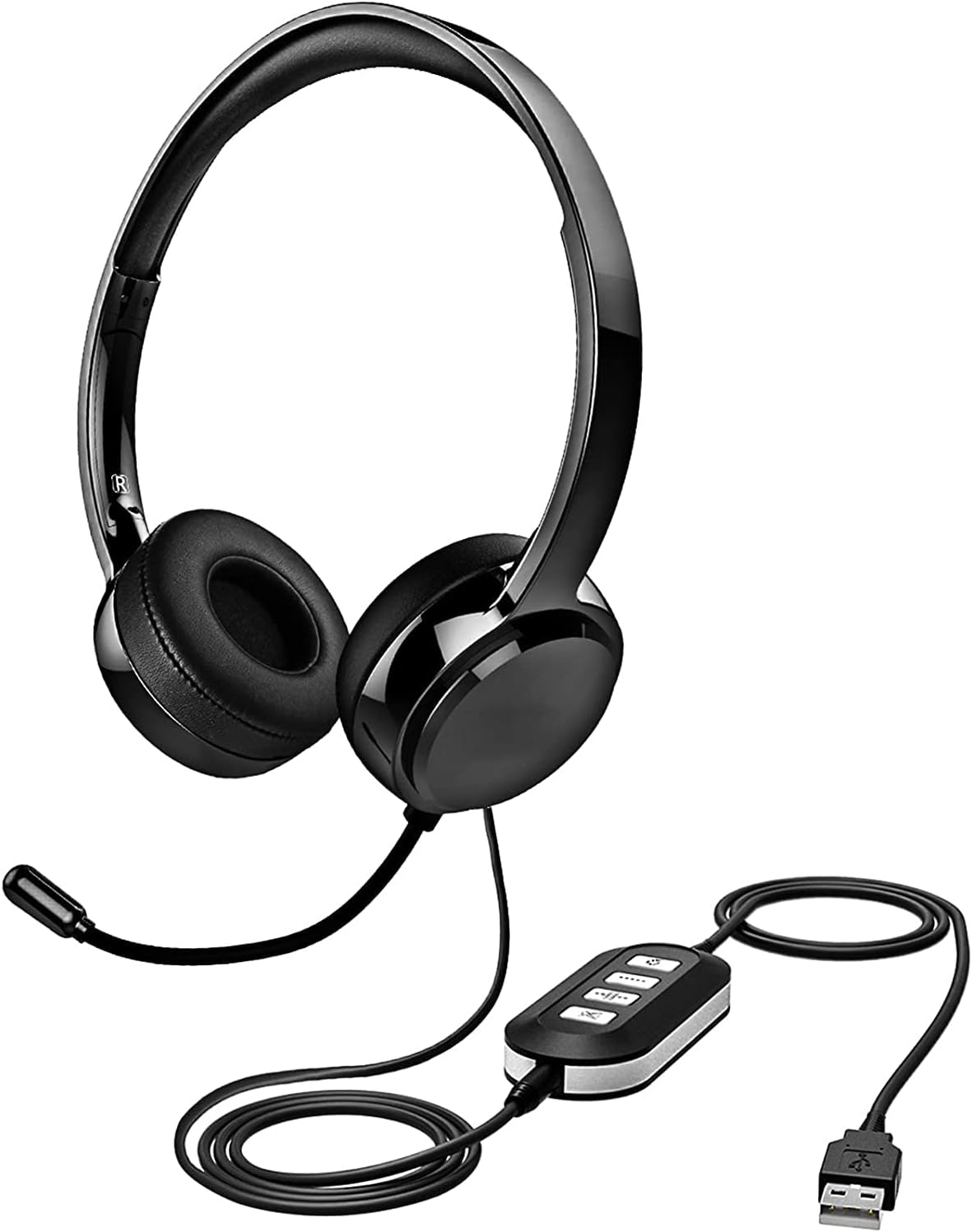 3.5mm/USB Noise Canceling Headset with Microphone F14003
