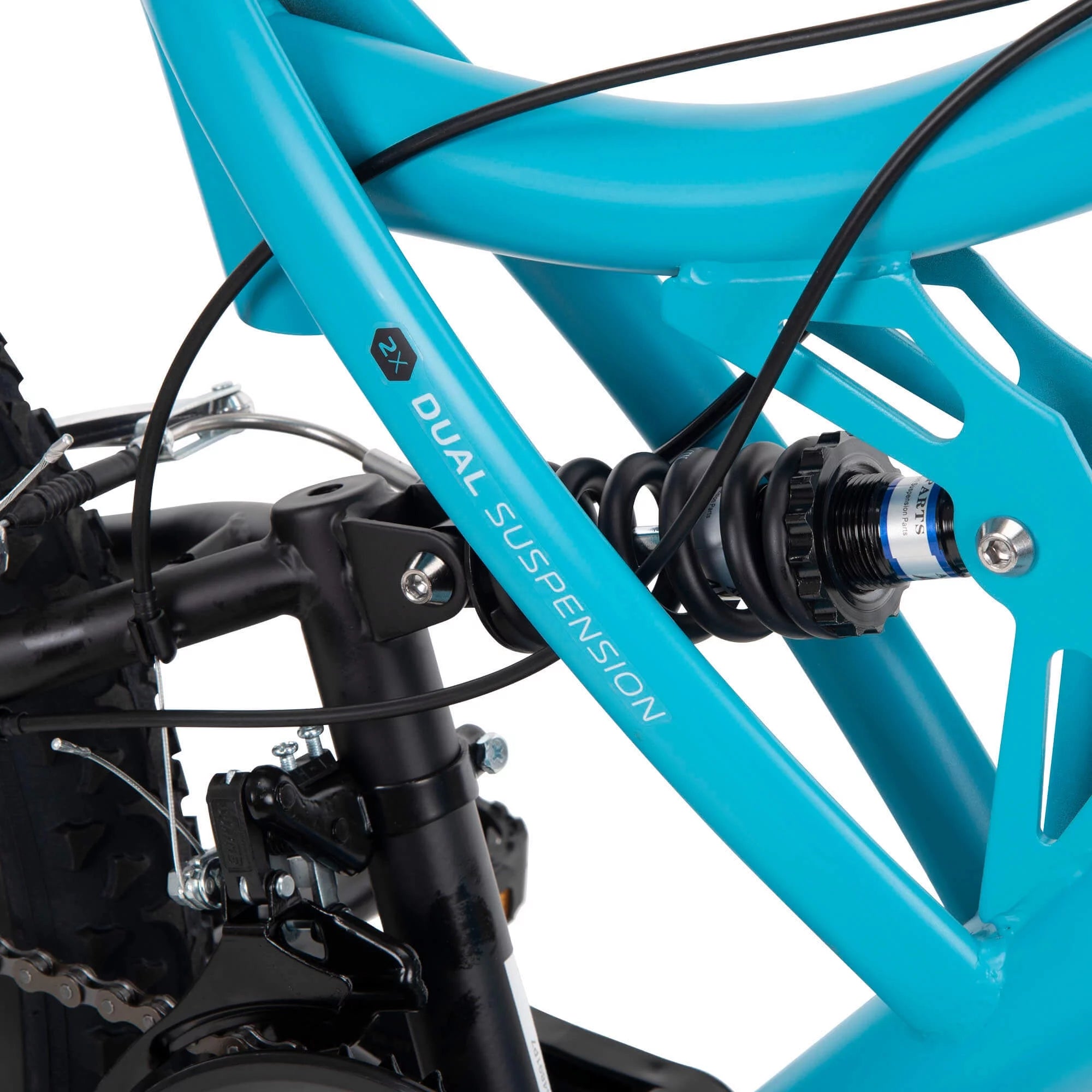 24 Trail Runner Girls Full Suspension Mountain Bikes Teal Blue N3649