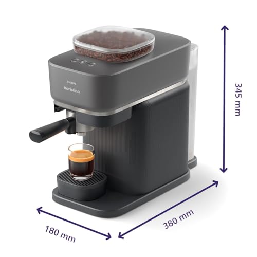 Black Espresso Machine with Milk Frother Bundle N565