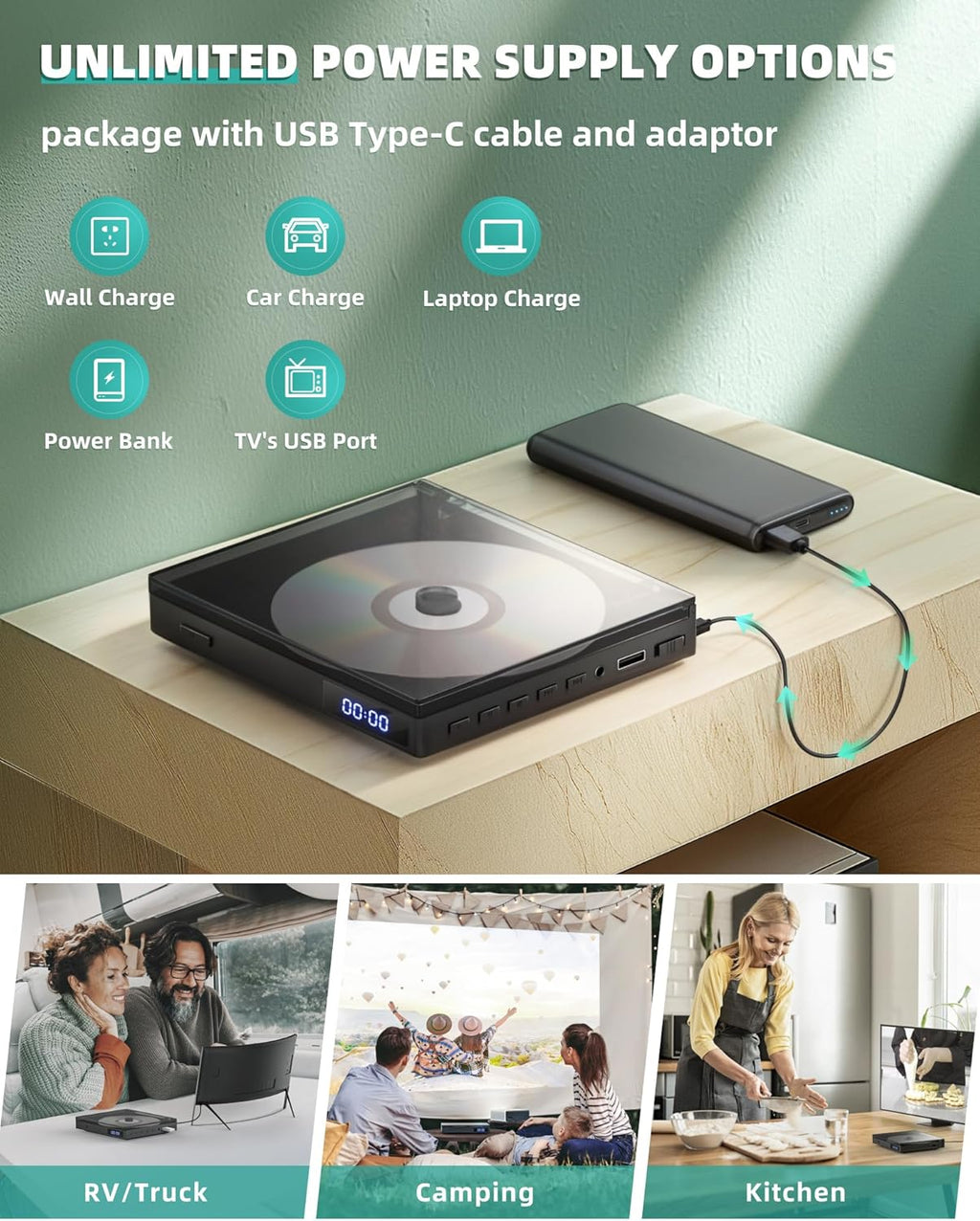 Compact HDMI DVD Player with Remote Control U197