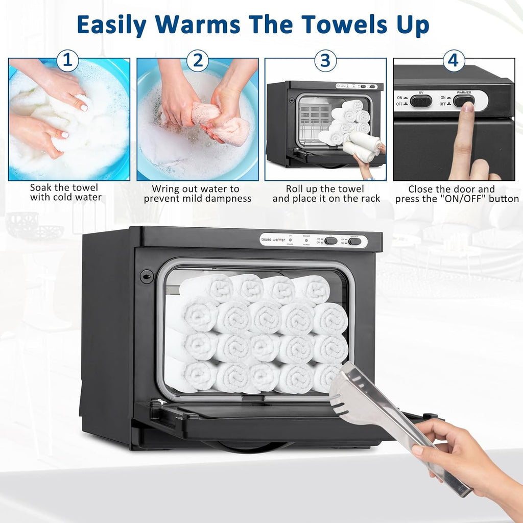 Black Aluminum Chamber Towel Warmer W4201