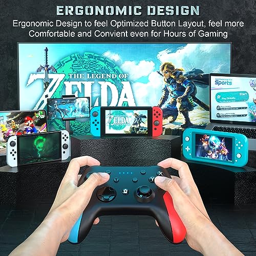 Wireless Pro Controller for Nintendo Switch 2/Switch/Lite/Switch OLED/PC with Wake-up, Turbo Vibration J618587