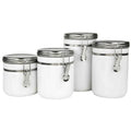 4 Piece Canister Set with Stainless Steel Tops D981