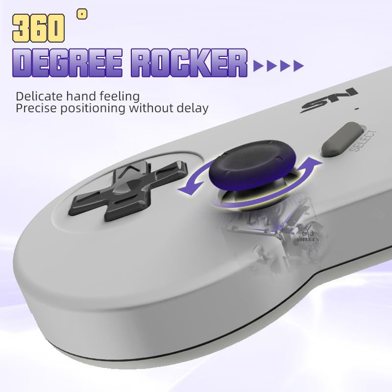 16Bit Video Game Console with 5000 Classic Games and 2.4G Wireless Controllers P365897