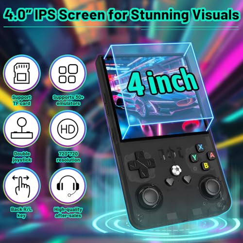 Black 64GB MAX Retro Handheld Game Console H727167