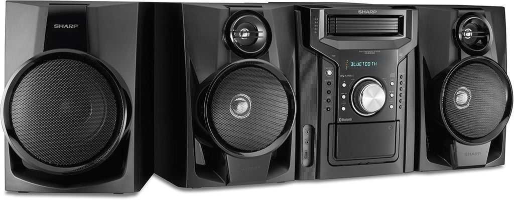 240W 5-Disc Mini Shelf Speaker System with Cassette and Bluetooth L506117