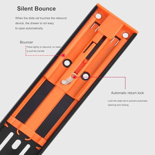 Drawer Slides 1 Pair 20 Inch Side Mount Ball Bearing Full Extension U941