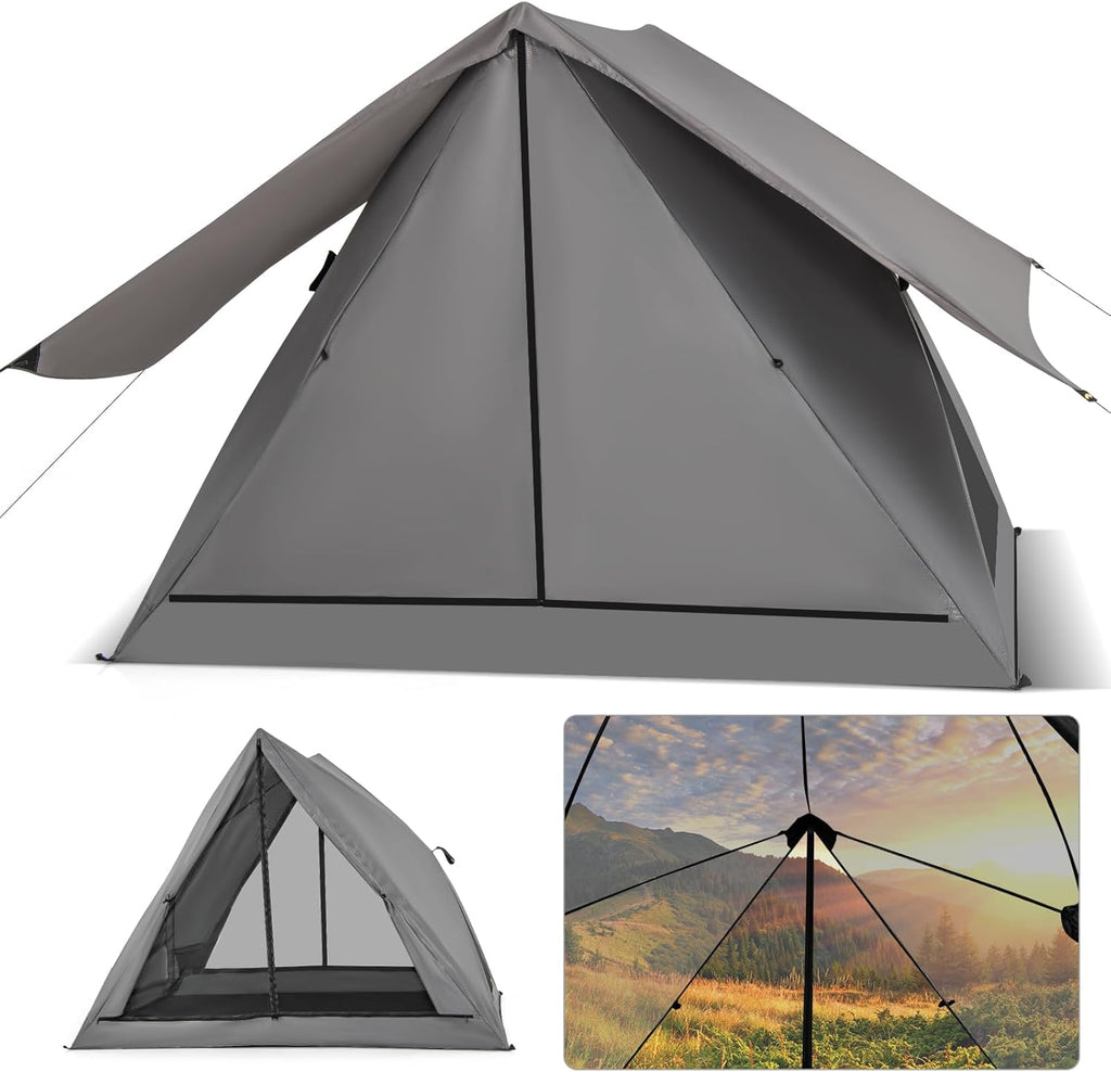 Pop Up Camping Tent for 2-3 Person with Removable Rainfly and Carrying Bag G866846