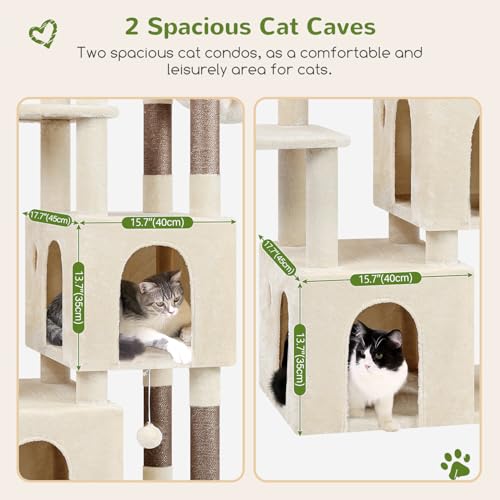 Light Grey Heavy Duty Cat Tree with Scratching Post F50867