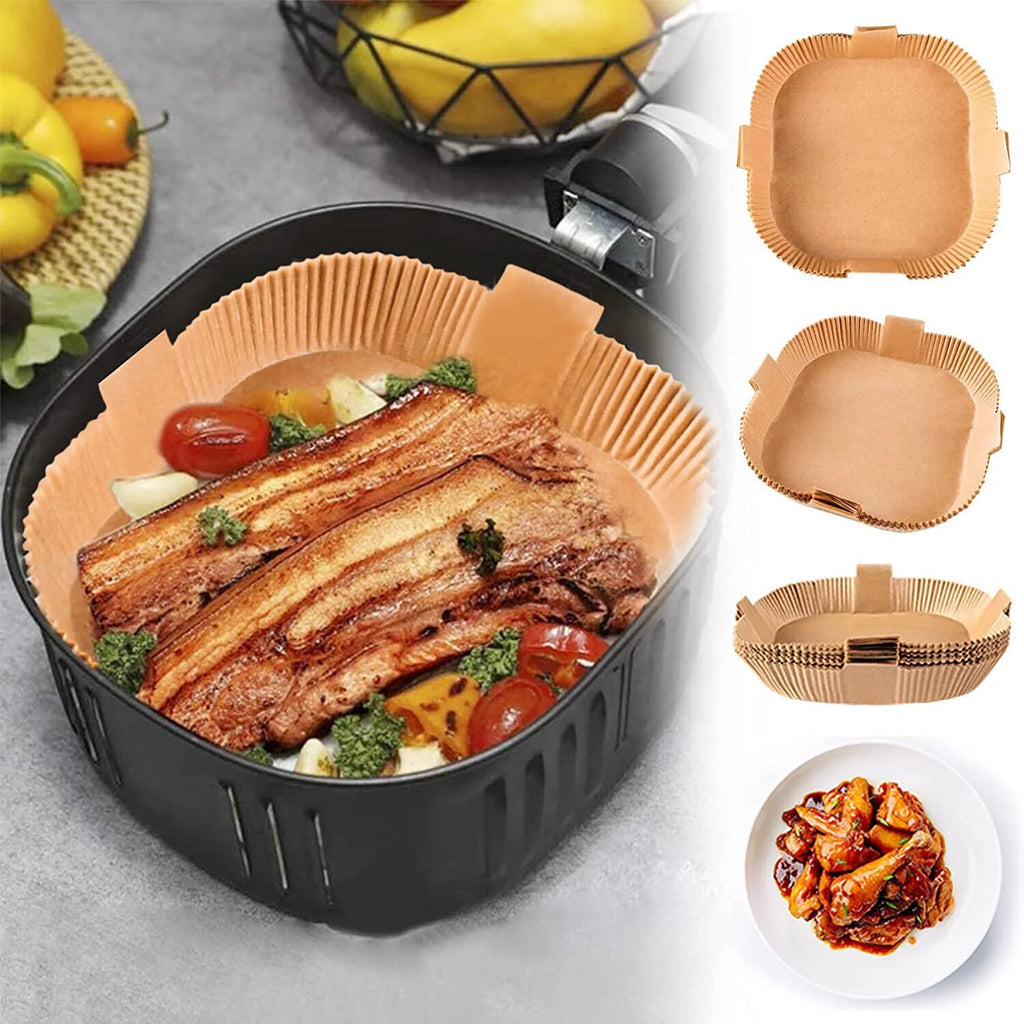 100Pcs 7.9" Air Fryer Disposable Non-Stick Paper Liners T969
