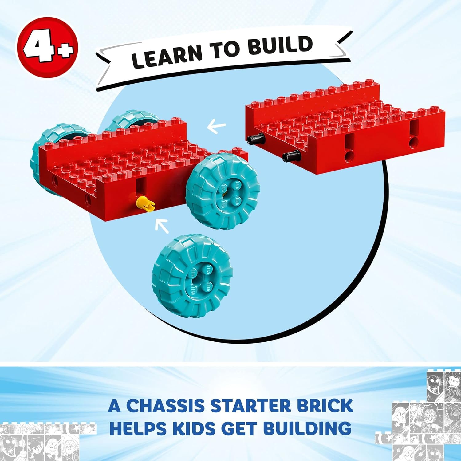 LEGO Marvel Building Set with Miles Morales and Black Panther Minifigures W2838