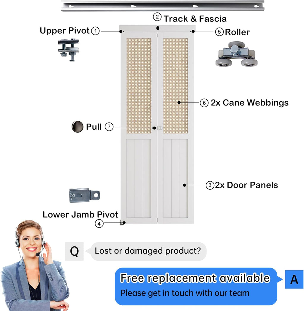 White MDF Folding Door P95320