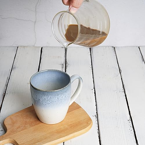 Ceramic Coffee Mug Set of 4, 17 Oz, Green Q8213