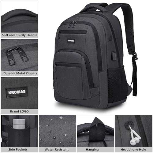 15.6 inch Waterproof Laptop Backpack (Black) M1462