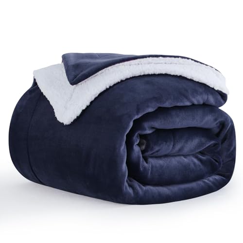 Dark Grey Queen Size Sherpa Flannel Reversible Throw Blanket 90x90 Inches X9524