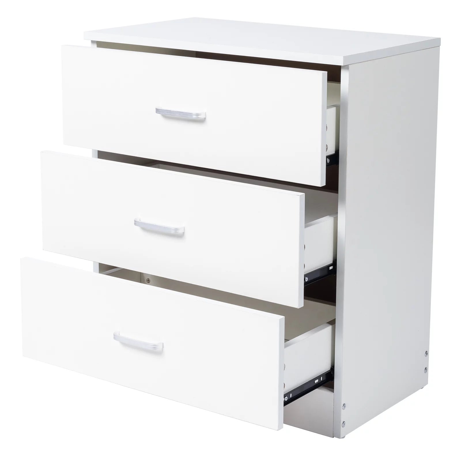 White 3-Drawer Wooden Dresser M65035