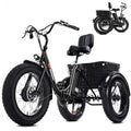 Black 20" x 4.0 Fat Tire Electric Tricycle O671