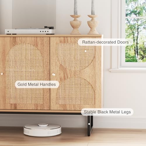 Natural Rattan Sideboard Cabinet with 2 Doors B306504