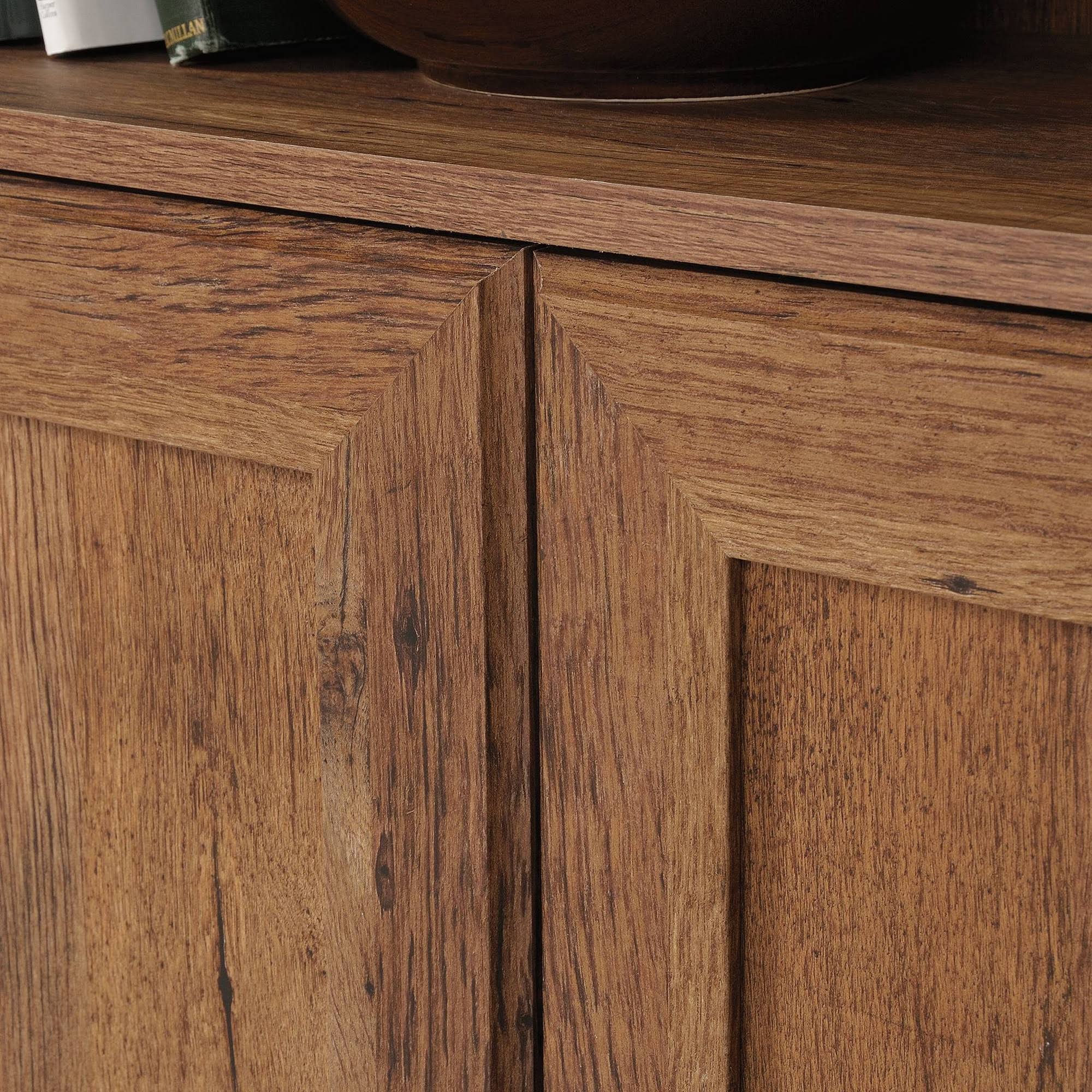 5-Shelf Bookcase with Doors in Vintage Oak B410