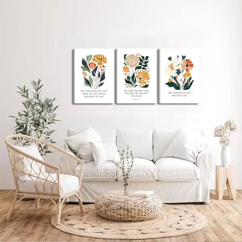 3pcs Christian Wall Art Canvas Paintings Unframed G407