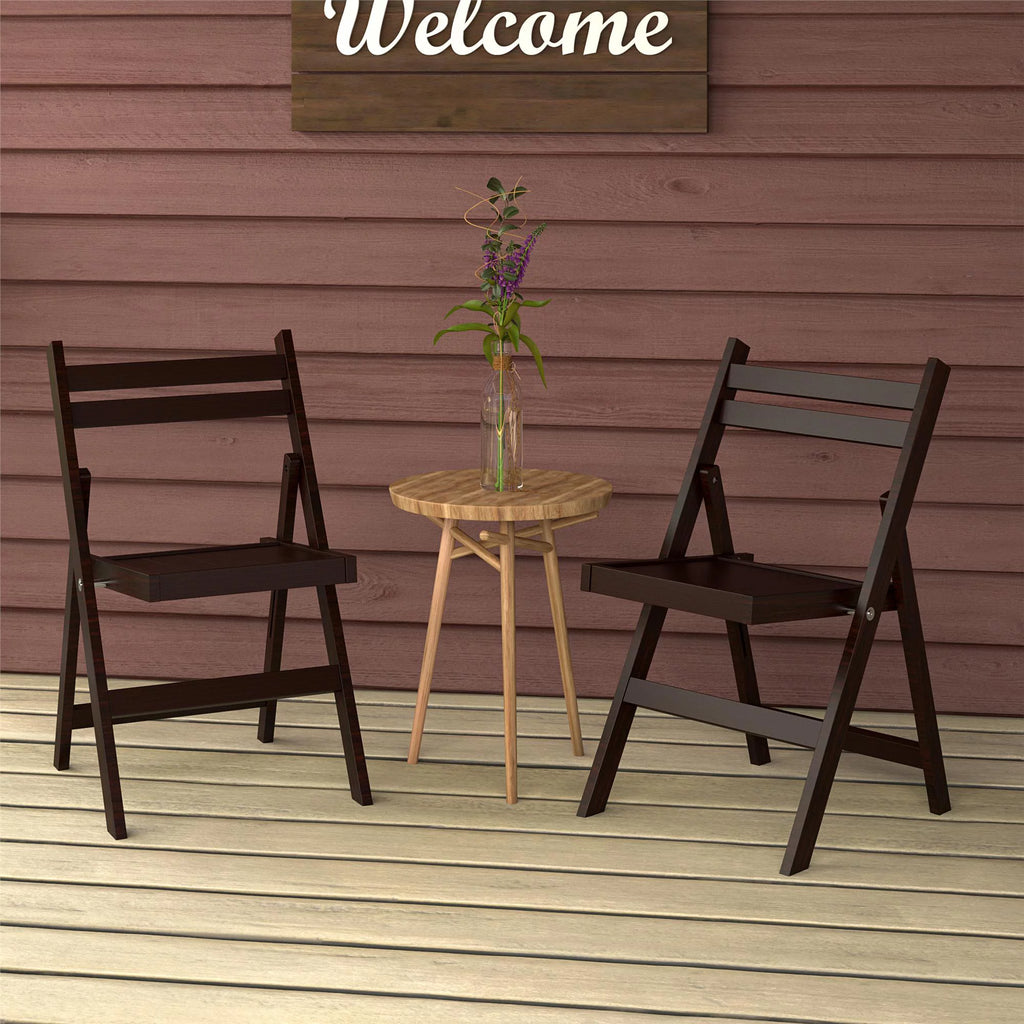 Dark Mahogany Folding Wood Chair, 2-Pack M745002